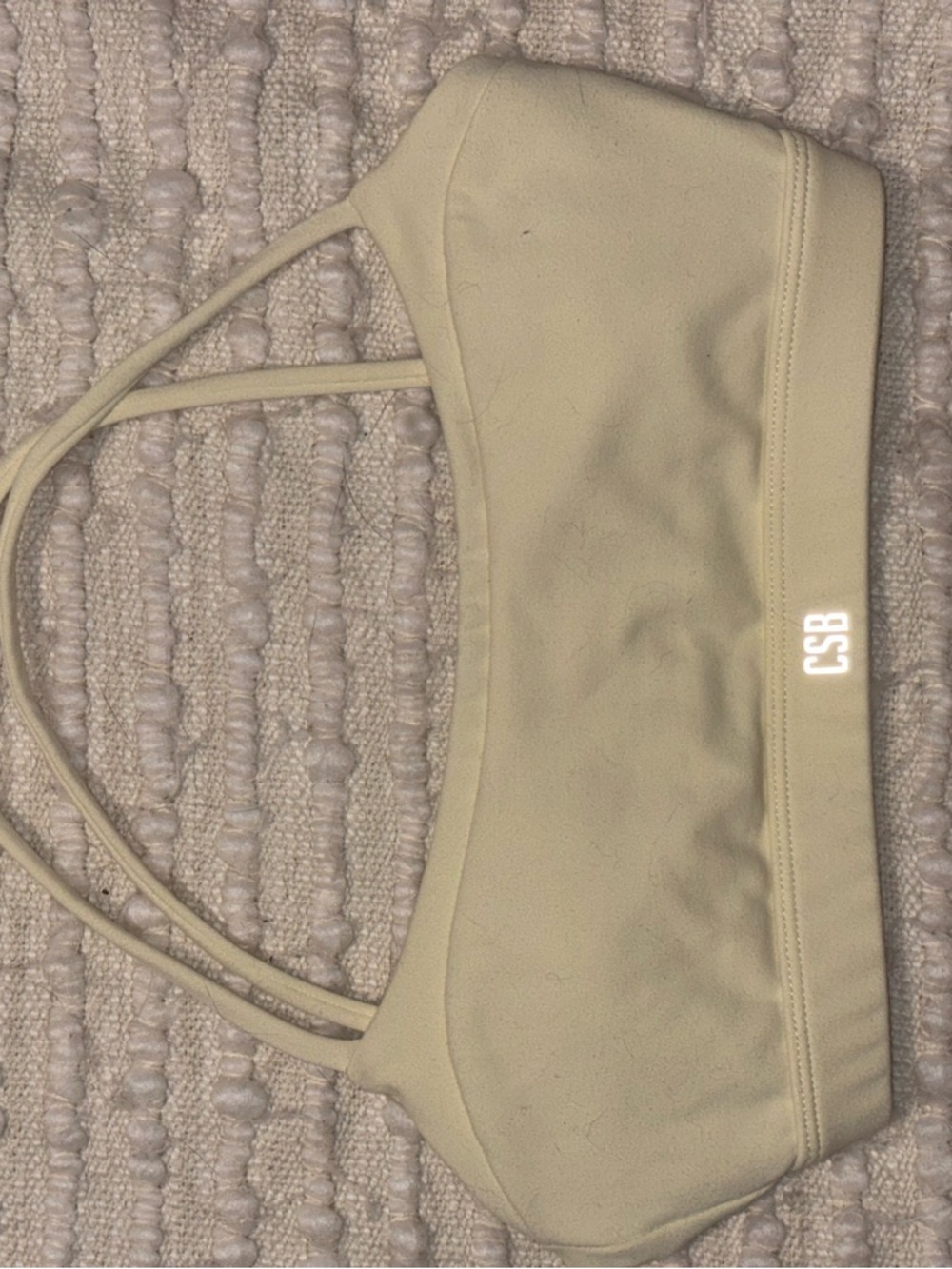 CSB Cream Double-Strap Light Support Sports Bralette